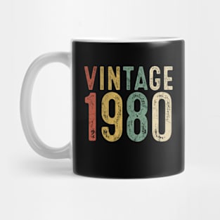 Vintage 1980 40th Birthday Gift 40 Year Old Forty Bday Mug